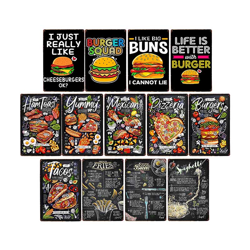 Art Craft Com - Hambúrgueres Metal Sign Placa HamToast Hog