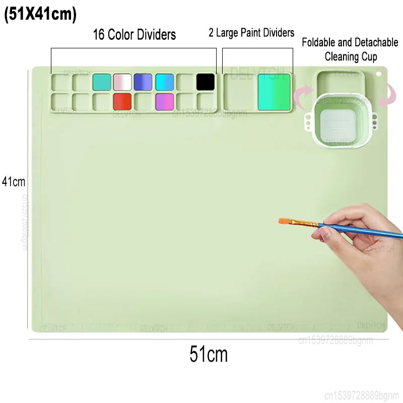 Art Craft Com - Tapete de silicone lavável com copo