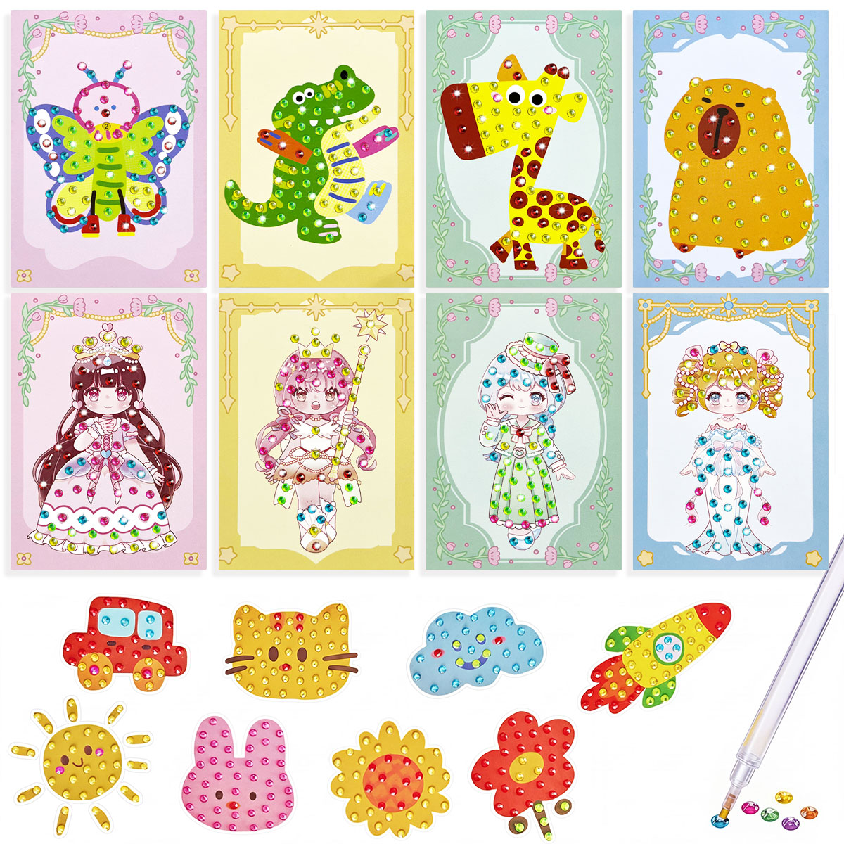 Art Craft Easy - Kit de Gemas com 16 Peças,