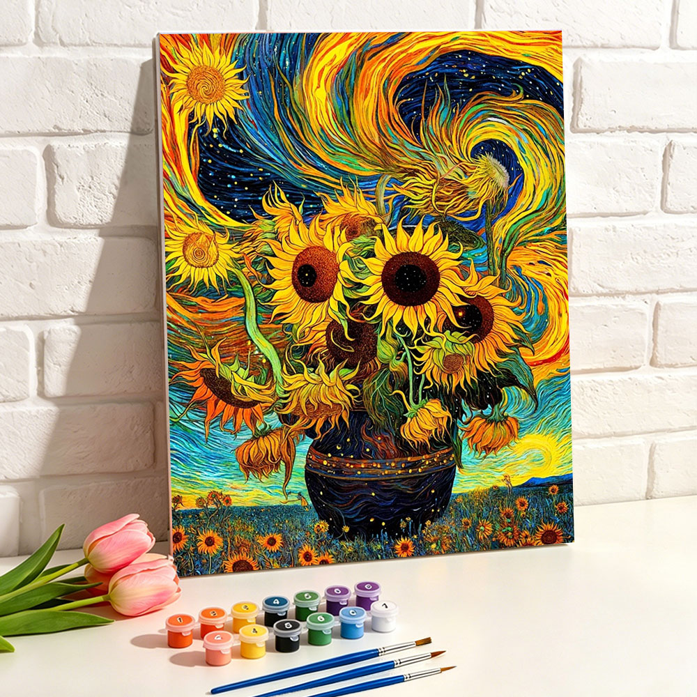 Art Craft Number - Pintura por Números para Adultos: Girassóis