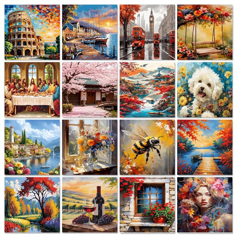 Art Craft Number - Chenistory pintura por número casa cenário