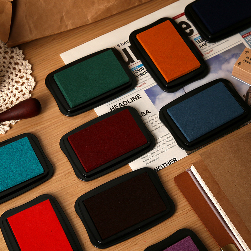Stamping Ink Pad - 12 cores vintage cor sólida tamanho