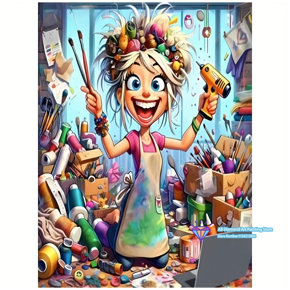 Art Craft Com - Conjunto de Pintura em Diamante 5D