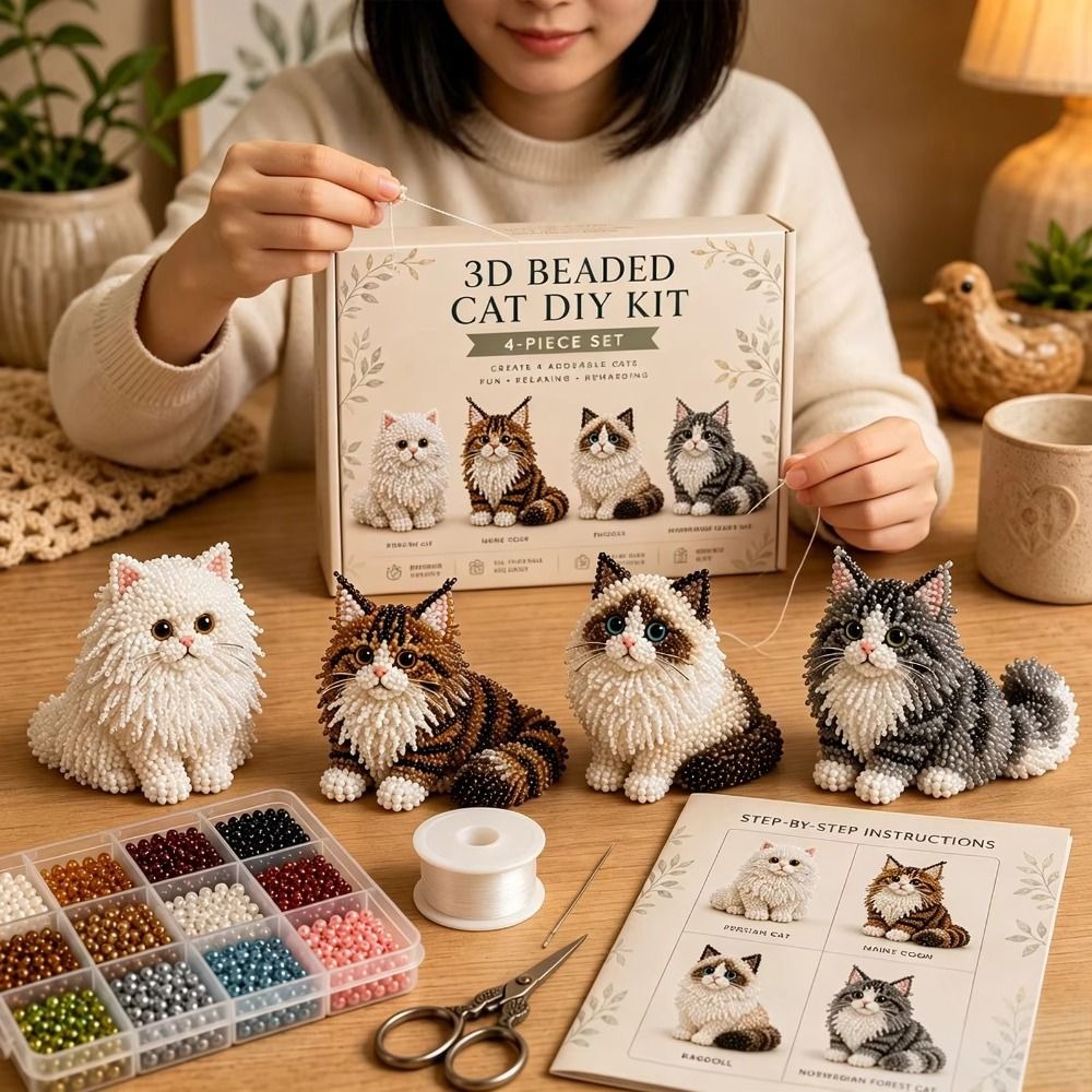 Art Craft Kits For Kids - Kit de Bordado de Miçangas DIY