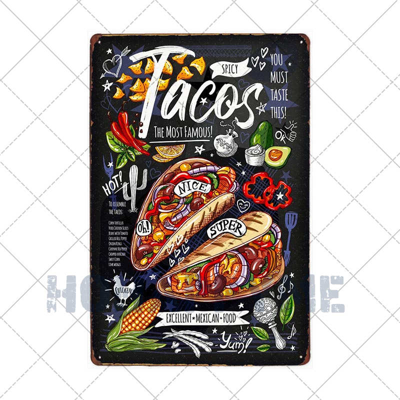 Hambúrgueres Metal Sign Placa  - Art Craft Com avaliação e preço