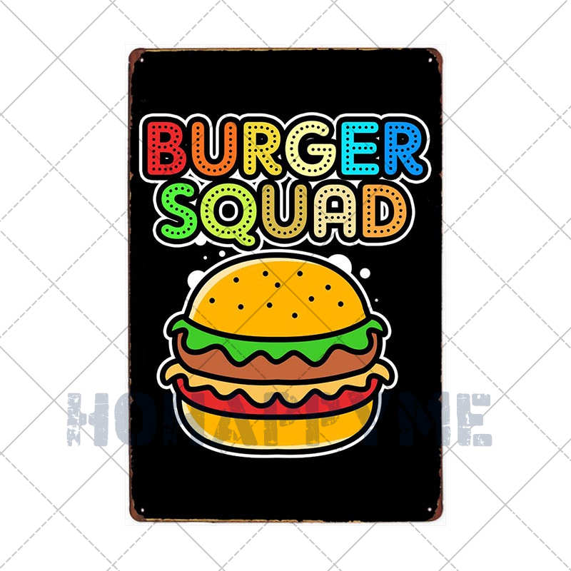 Hambúrgueres Metal Sign Placa  - Art Craft Com avaliação e preço