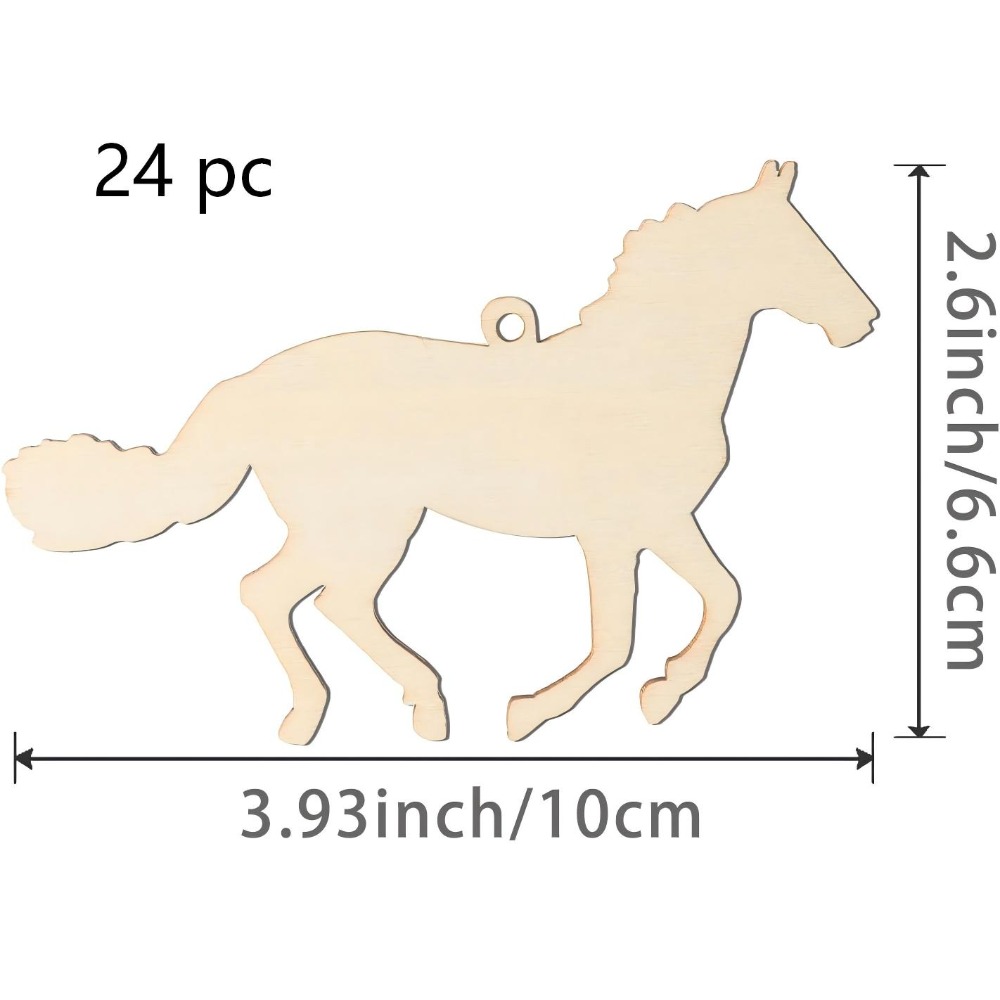 24 Peças de Recortes de Madeir - Art Craft Horse avaliação e preço