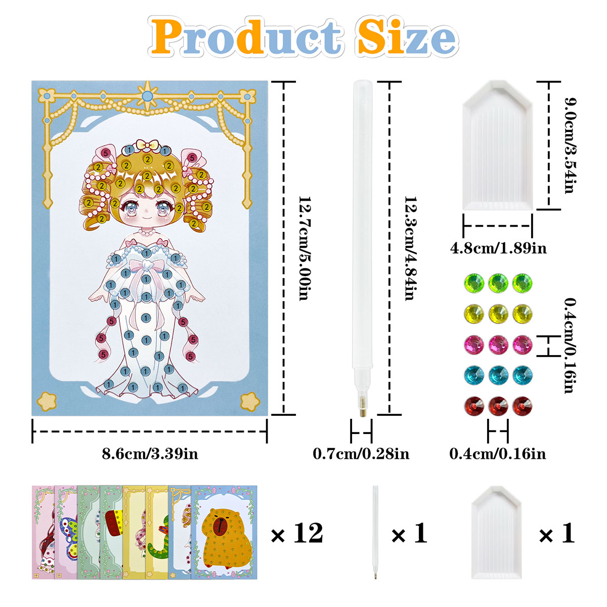 Kit de Gemas com 16 Peças, Con - Art Craft Easy avaliação e preço