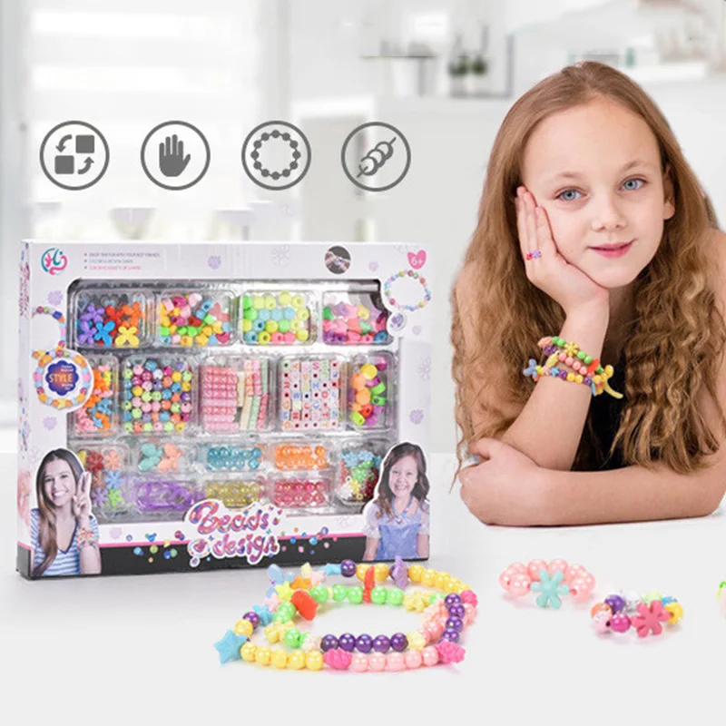 Meninas diy conjunto de contas - Art Craft Kits For Kids avaliação e preço