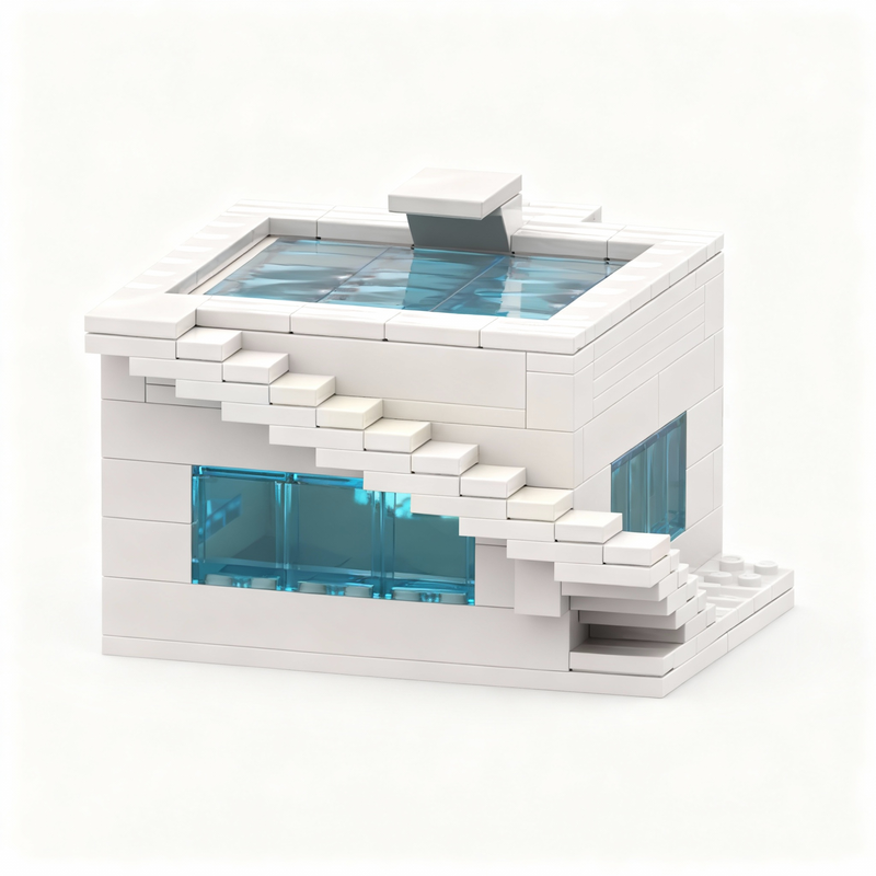 193 Peças MOC Modelo de Piscin - Art Craft Christmas Ideas avaliação e preço
