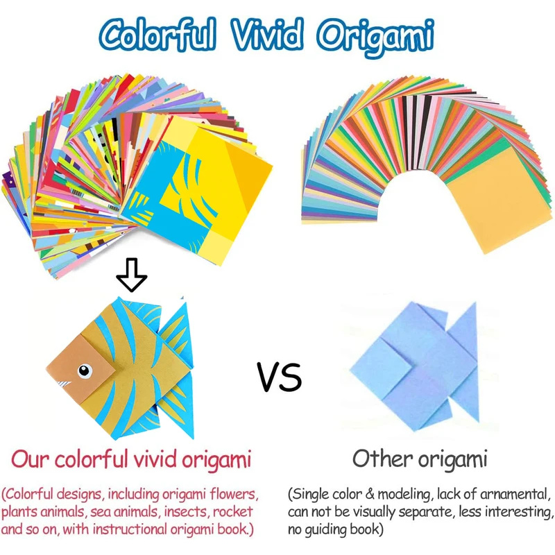 Kit de origami com 30/96 folha - Art Craft Kits For Kids avaliação e preço