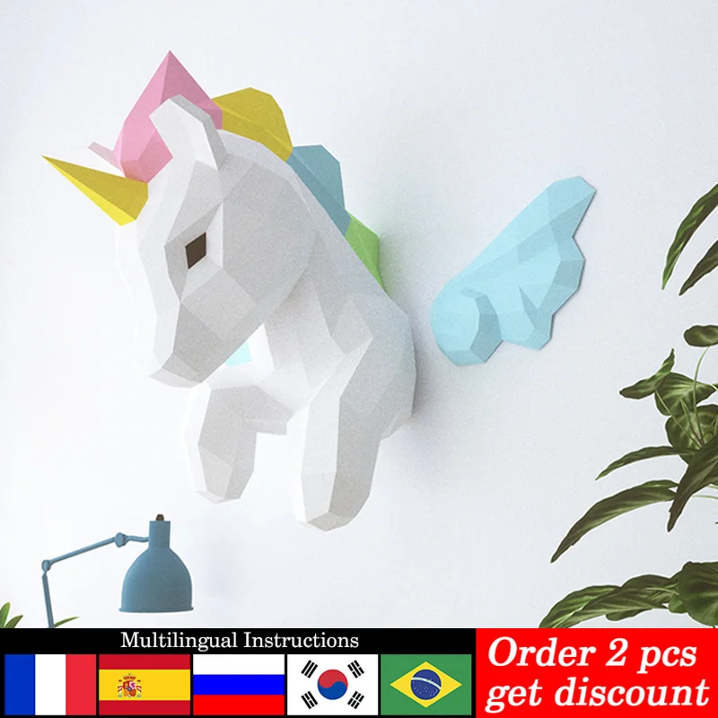 Arco-íris unicórnio animal dec - Art Craft Unicorn avaliação e preço