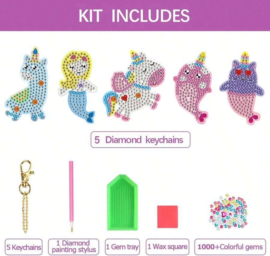 5 pçs 5d pintura diamante por  - Art Craft Unicorn avaliação e preço