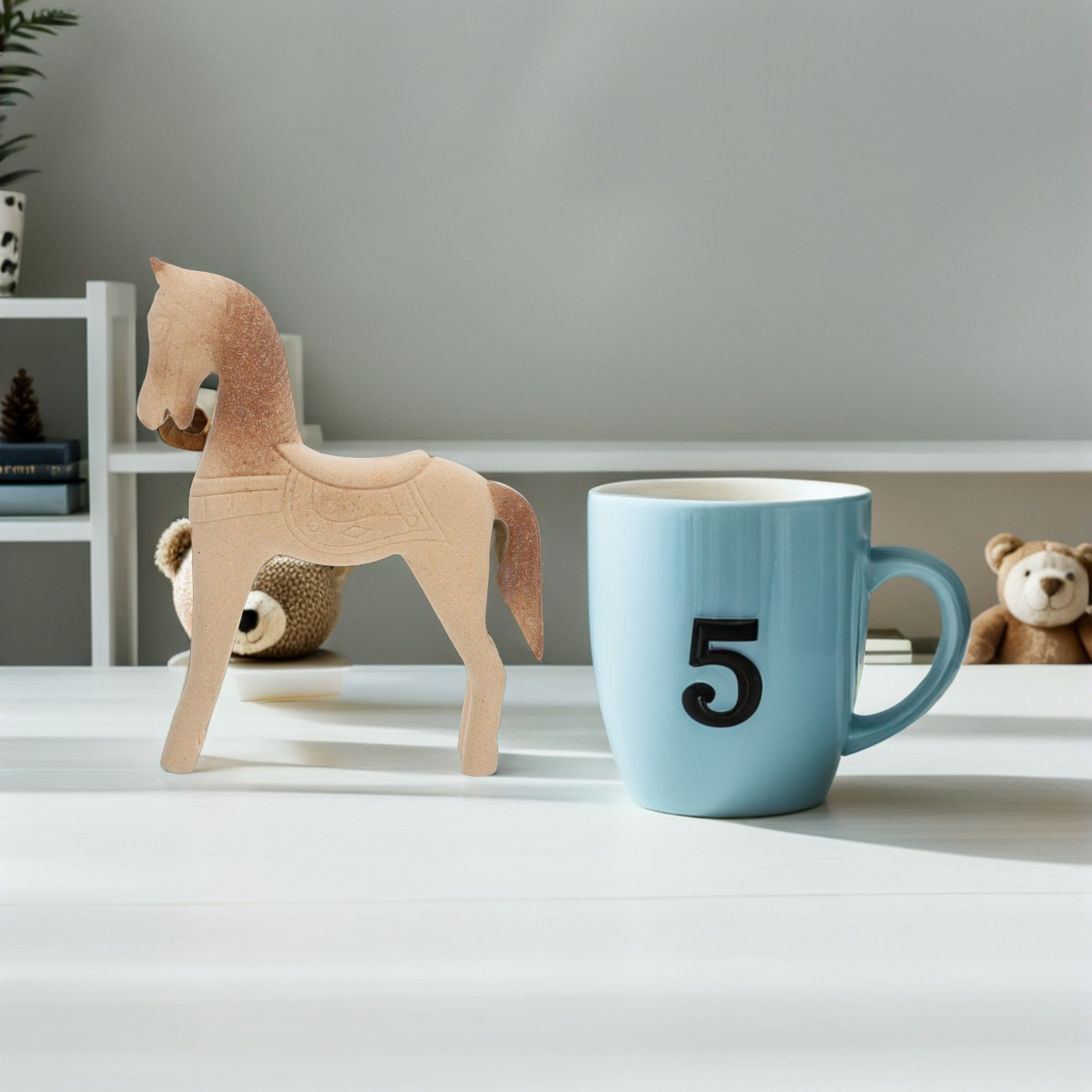 Cavalo de Madeira Inacabado 8. - Art Craft Horse avaliação e preço