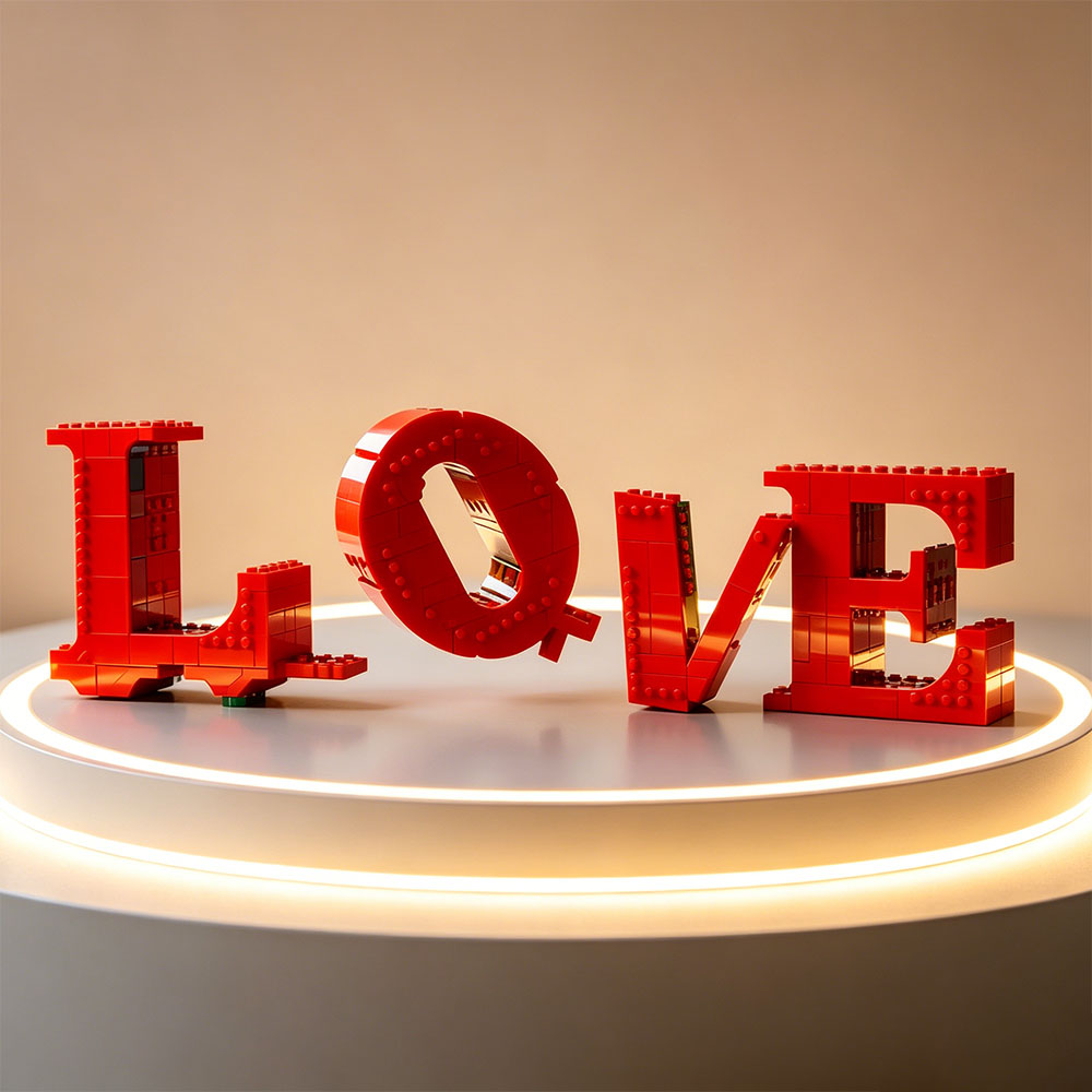 Escultura de Tijolos LOVE para - Art Craft Disney avaliação e preço