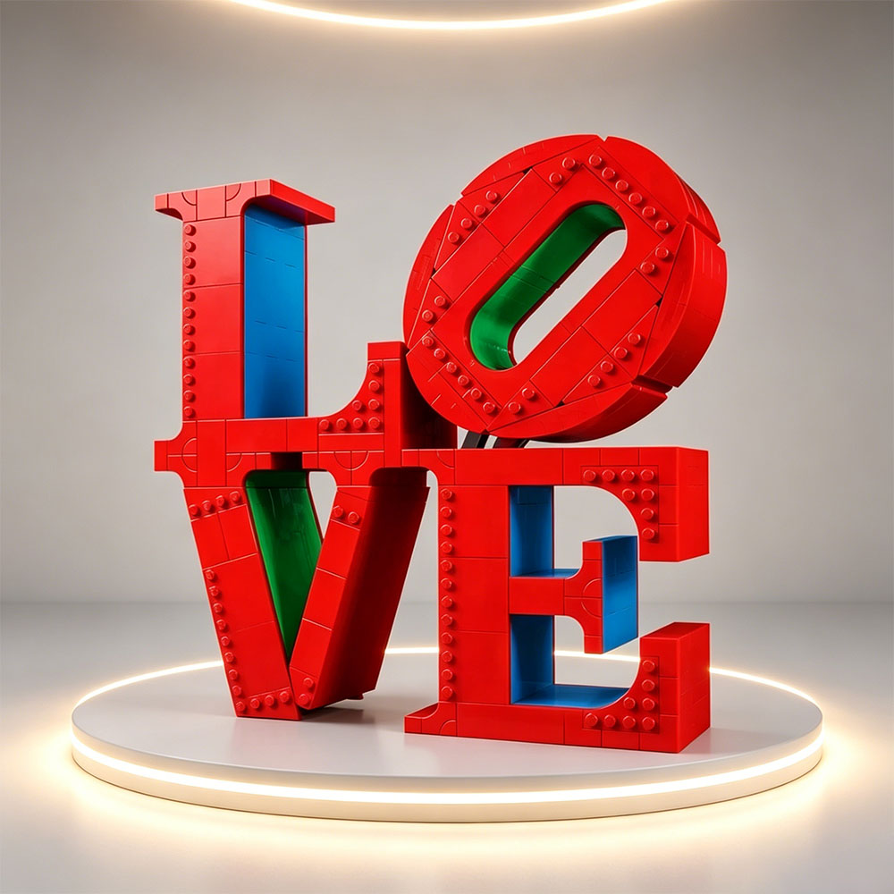 Escultura de Tijolos LOVE para - Art Craft Disney avaliação e preço
