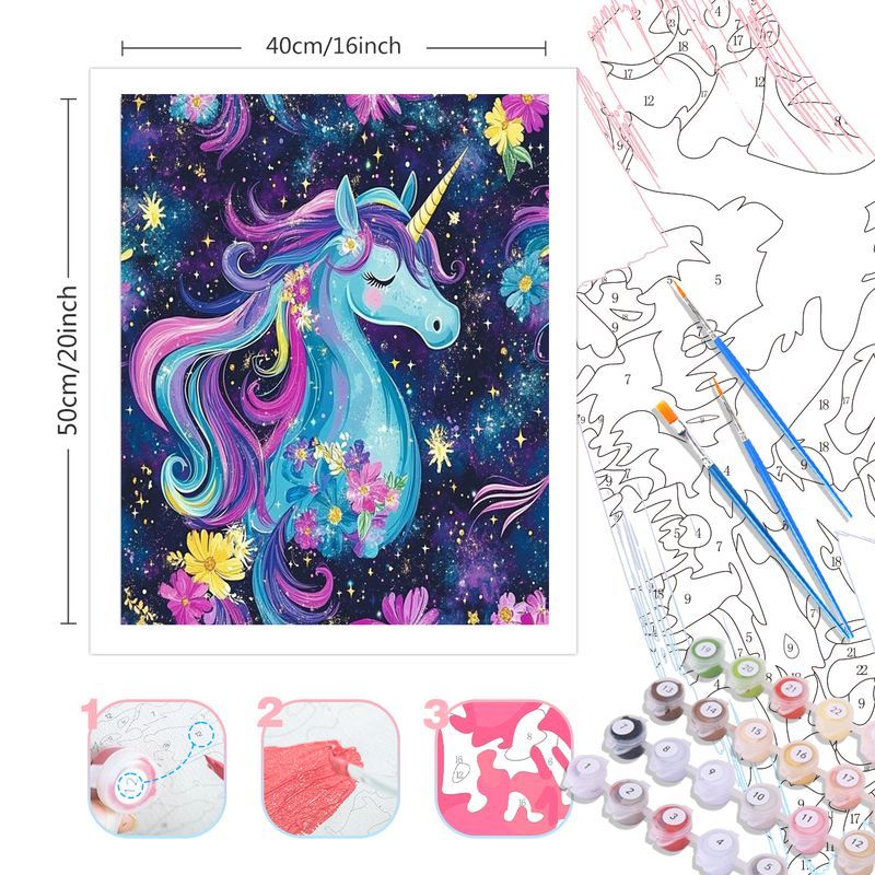 Pintura fotográfica personaliz - Art Craft Unicorn avaliação e preço