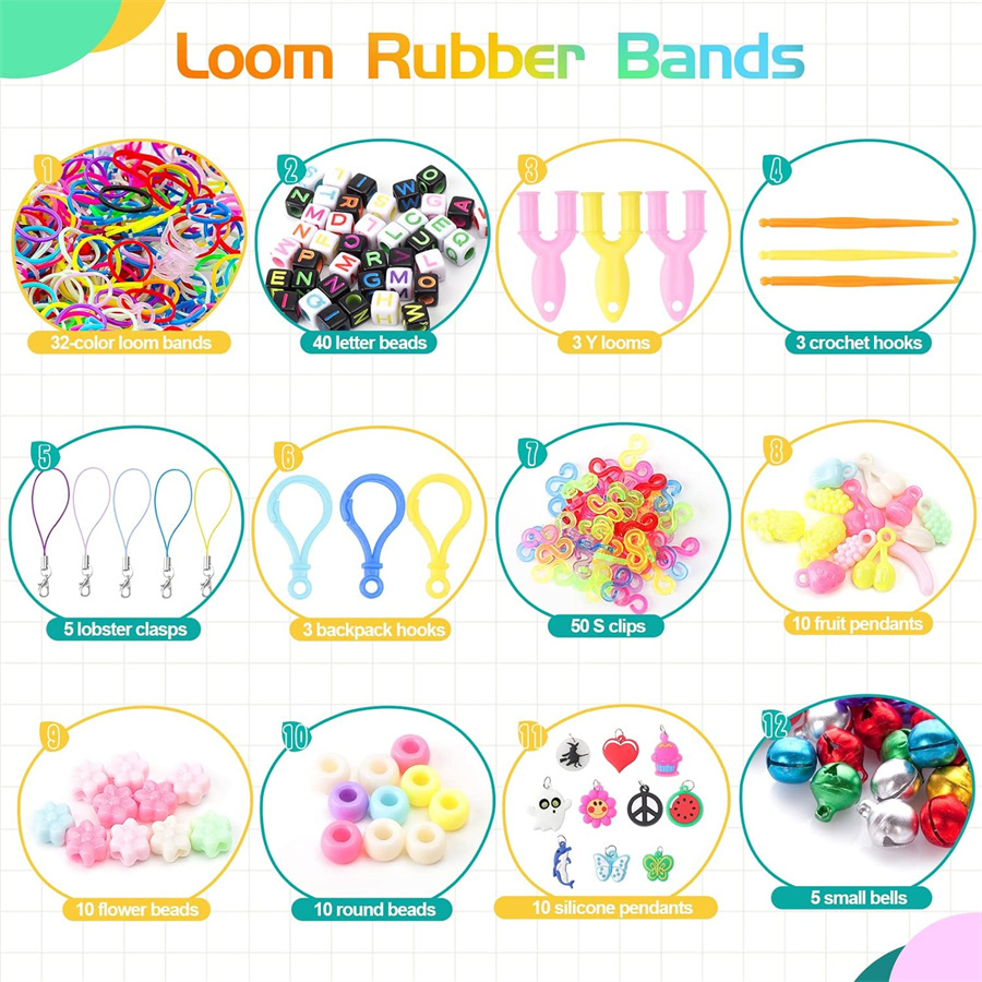 Kit de pulseira de borracha co - Art Craft Com avaliação e preço