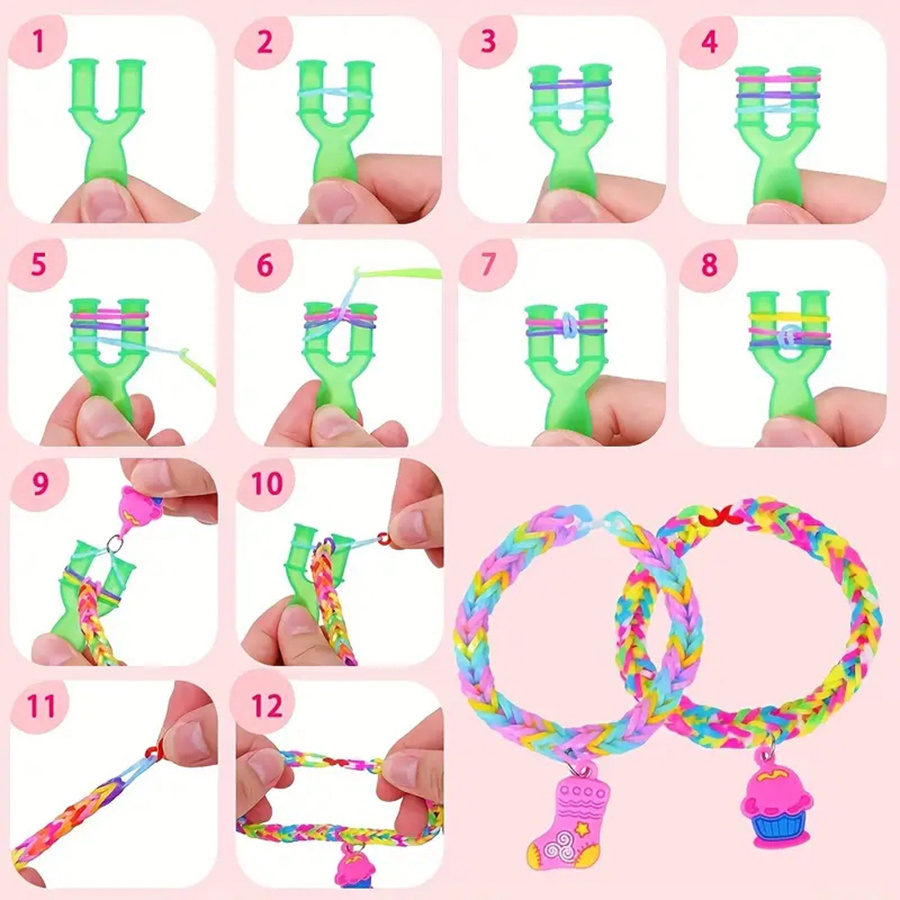 Kit de pulseira de borracha co - Art Craft Com avaliação e preço