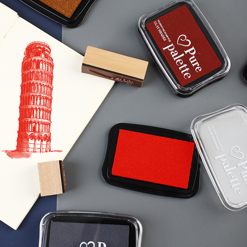 12 cores tamanho grande bloco  - Stamping Ink Pad avaliação e preço
